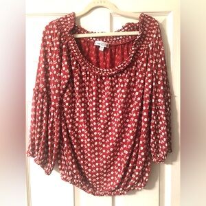 Stem & Vine, On/Off Shoulder Top